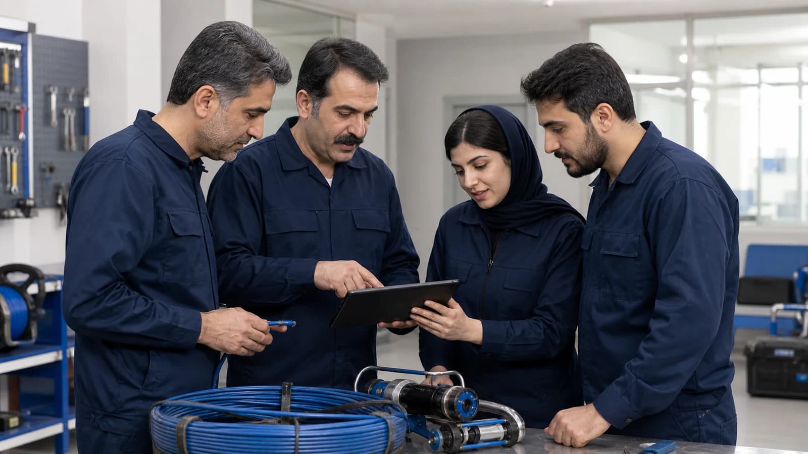 تیم متخصص چاه‌یار در محل کار
